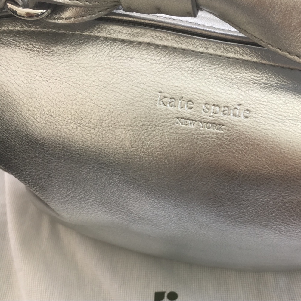 Kate Spade Silver Handbag (hobo style)